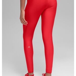ALO Yoga Bright Red Airlift Winter High-Waist Leggings